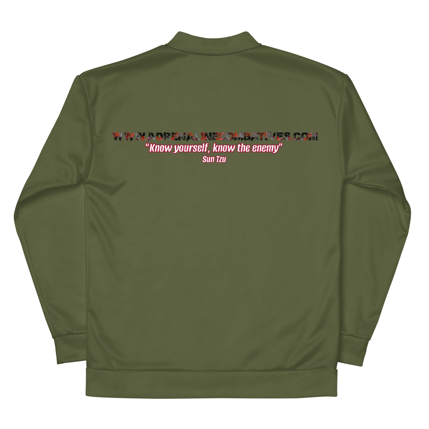 Unisex Bomber Jacket - Adrenaline Combatives - Sun Tzu Quote: “Know yourself, know the enemy”