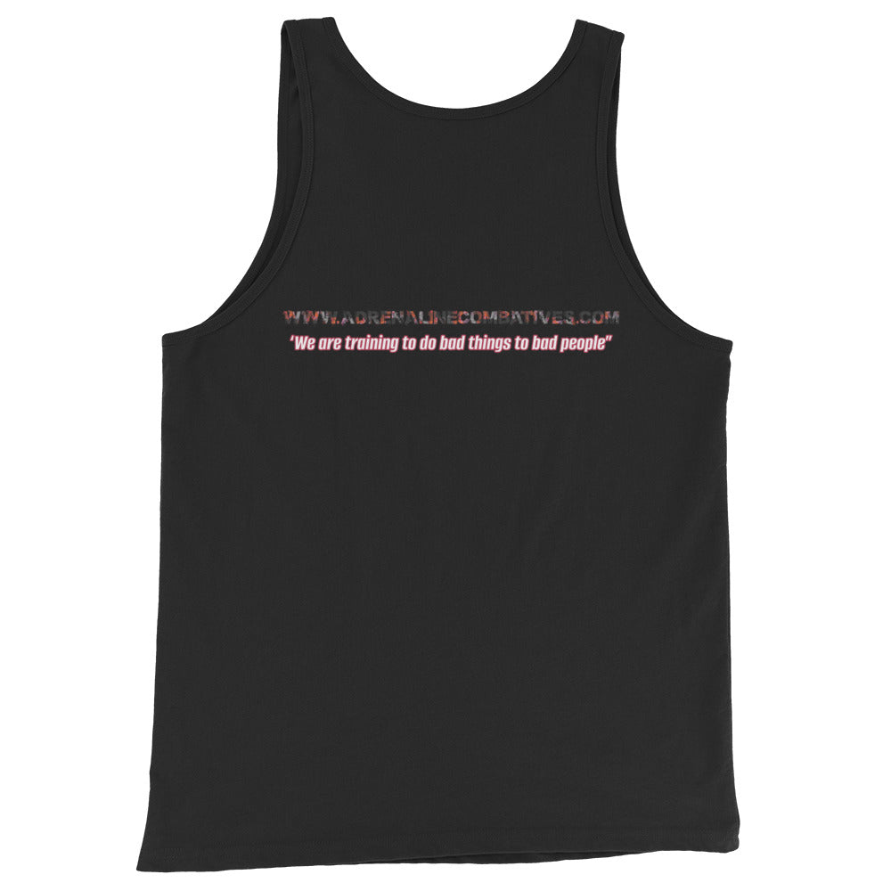 Unisex Tank Top - Adrenaline Combatives - Quote: ‘We are training to do bad things to bad people”