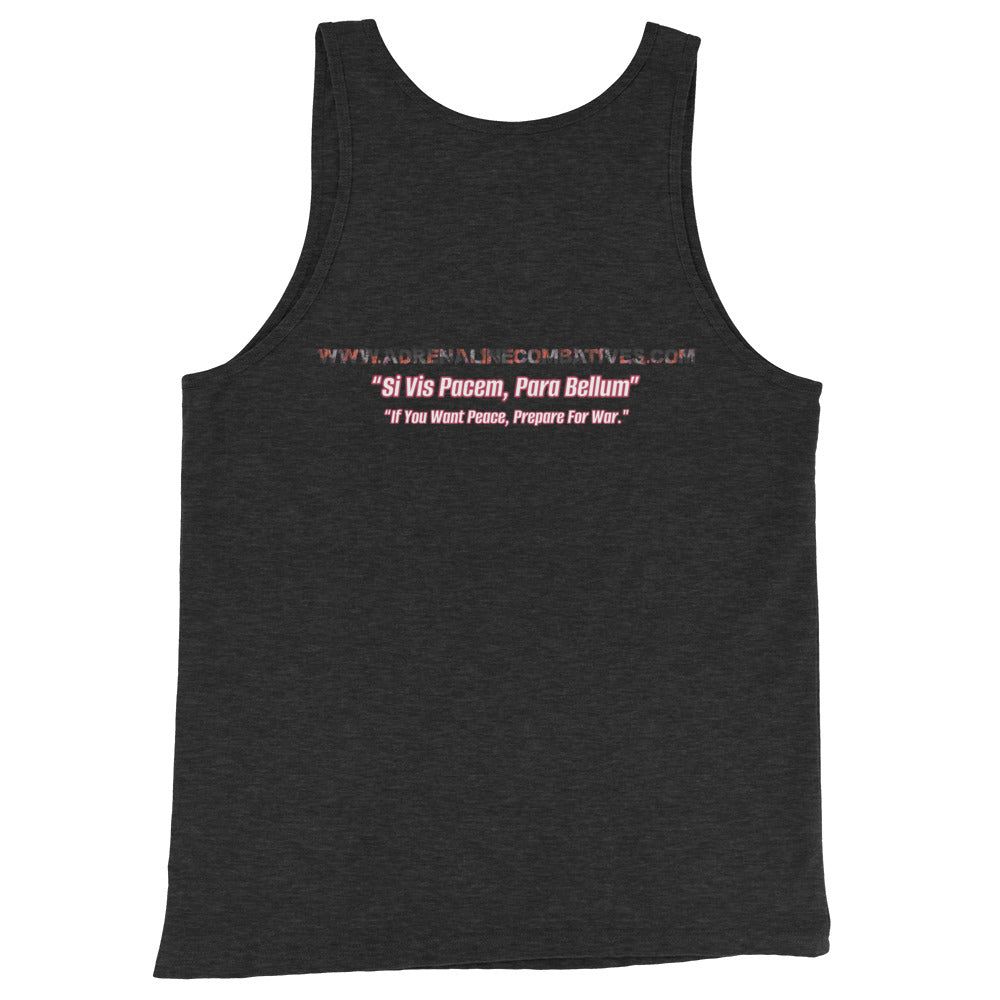Unisex Tank Top - Adrenaline Combatives - Latin Quote: “If You Want Peace, Prepare For War."