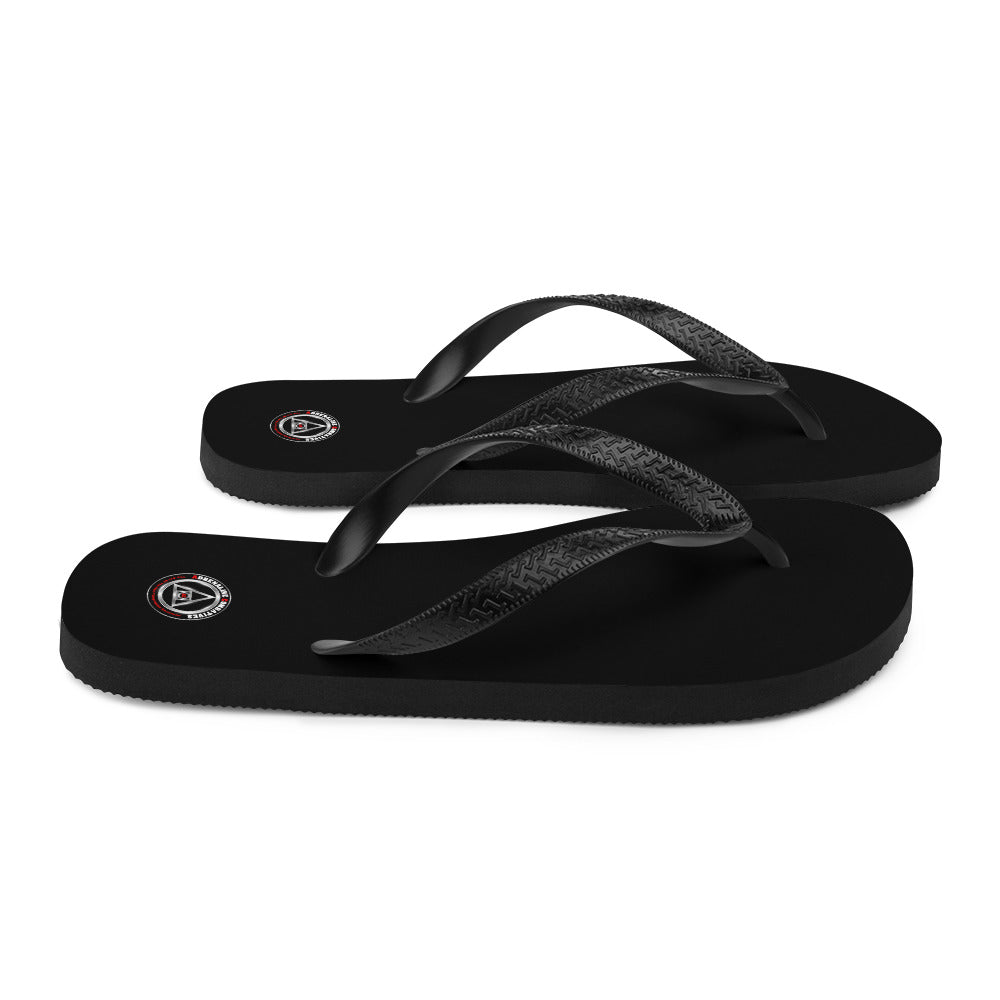 Flip-Flops - Black - Adrenaline Combatives - Logo