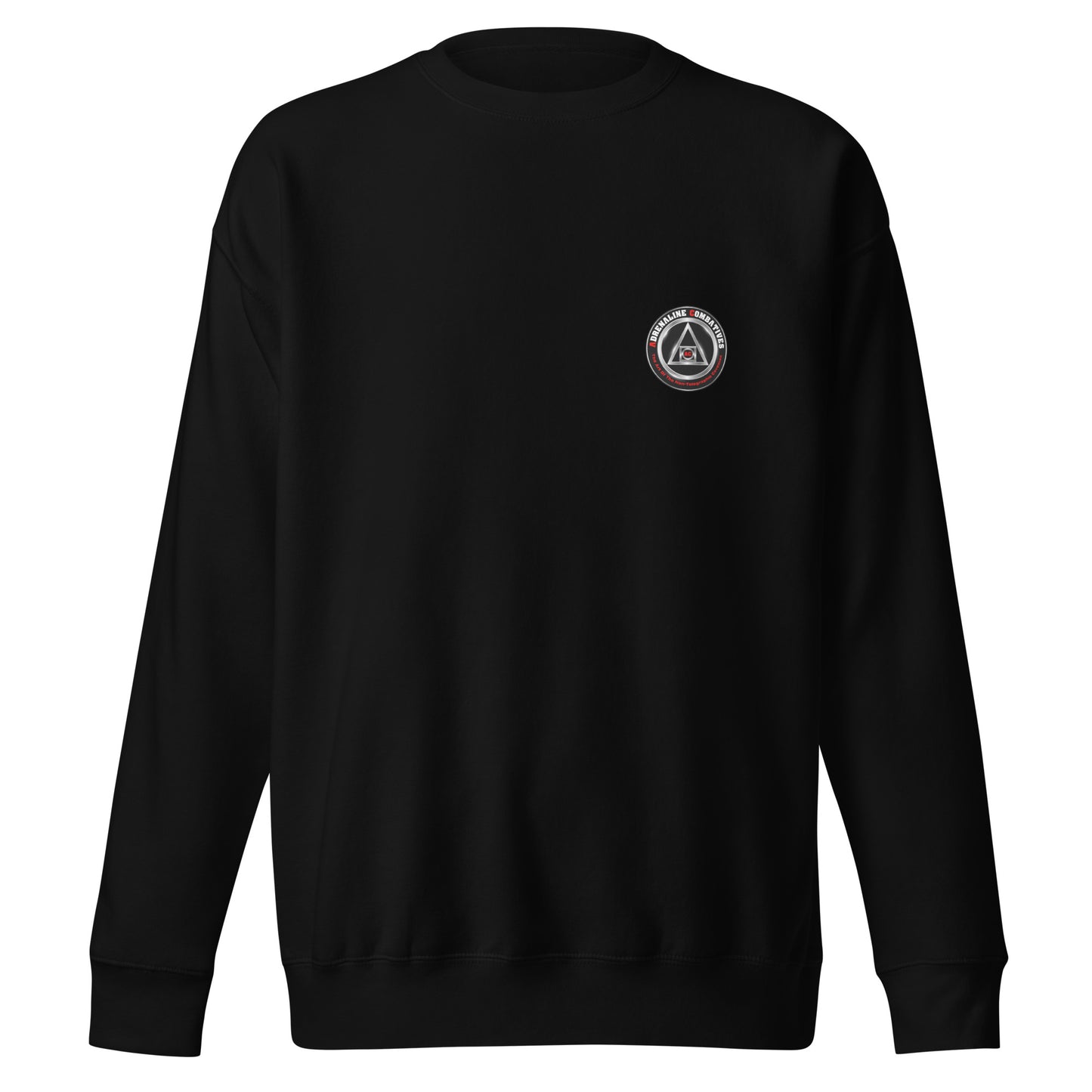Unisex Premium Sweatshirt - Adrenaline Combatives - Quote: “Never pick a fight, never run away from one”