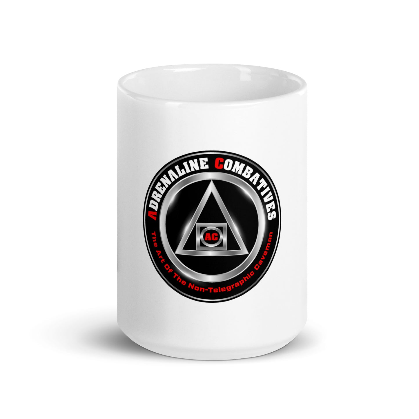 White glossy mug - Adrenaline Combatives - Logo