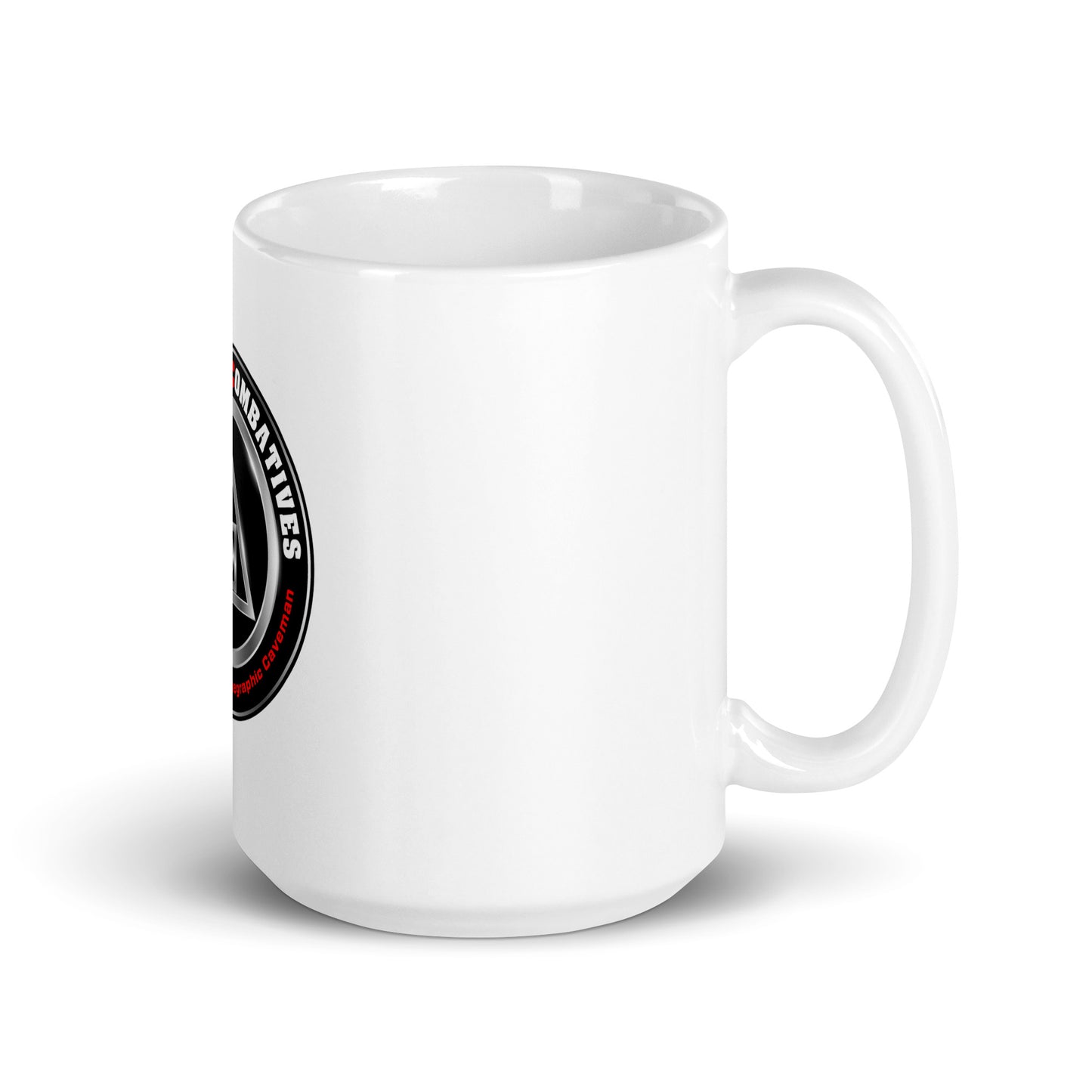 White glossy mug - Adrenaline Combatives - Logo