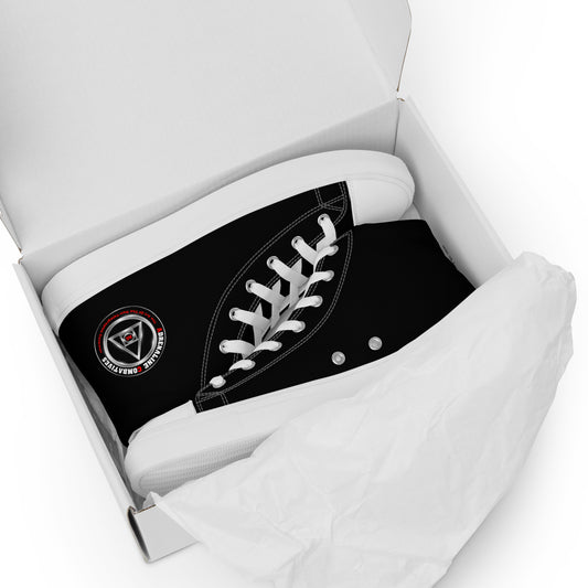 Women’s high top canvas shoes - Black - Adrenaline Combatives - Logo