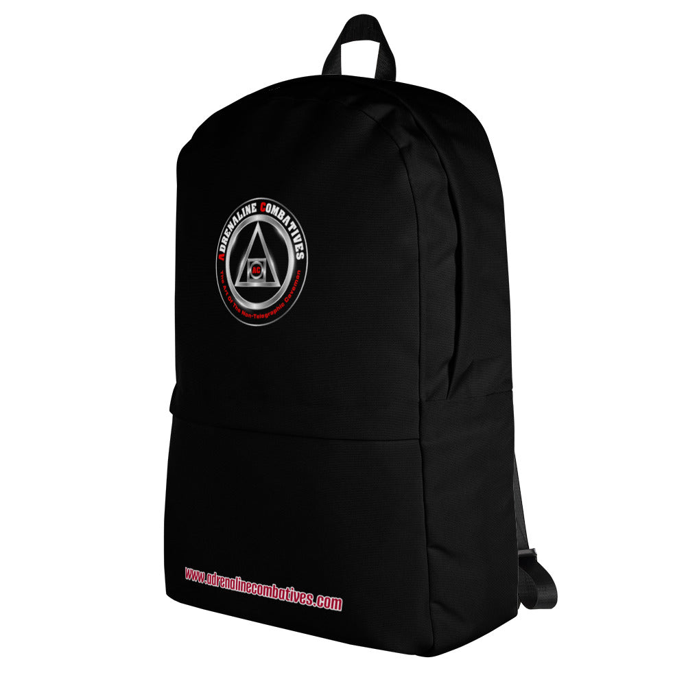 Backpack - Black - Adrenaline Combatives - Logo - Website