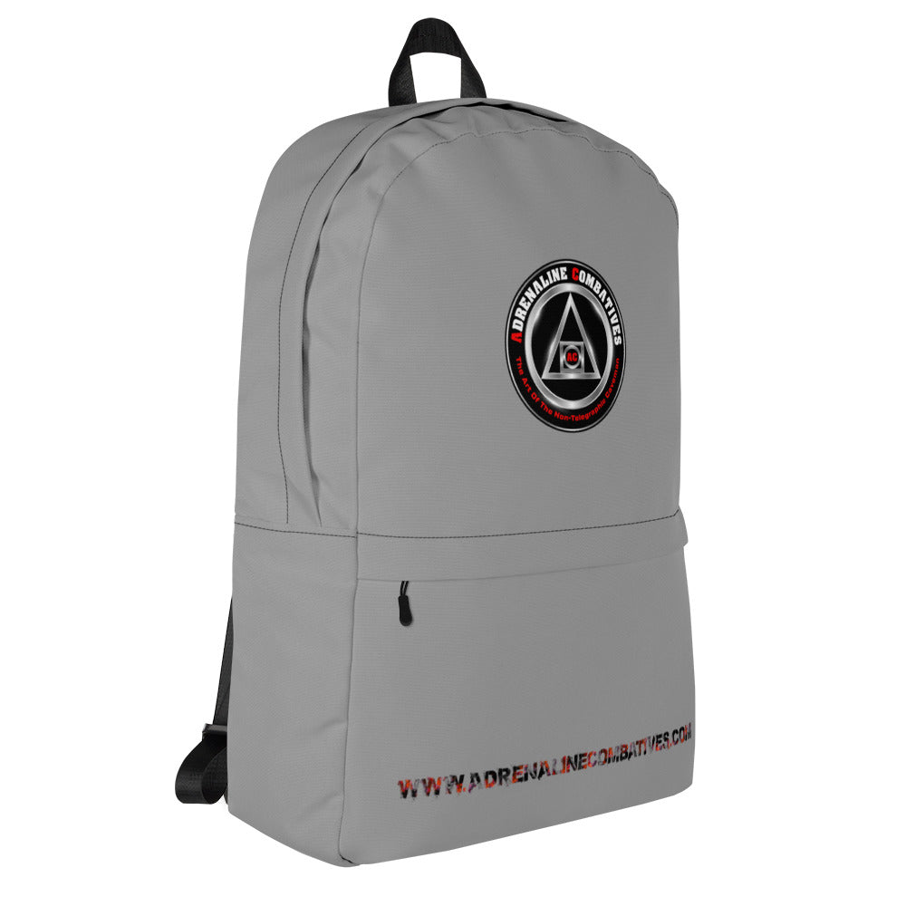 Backpack - Grey - Adrenaline Combatives - Logo