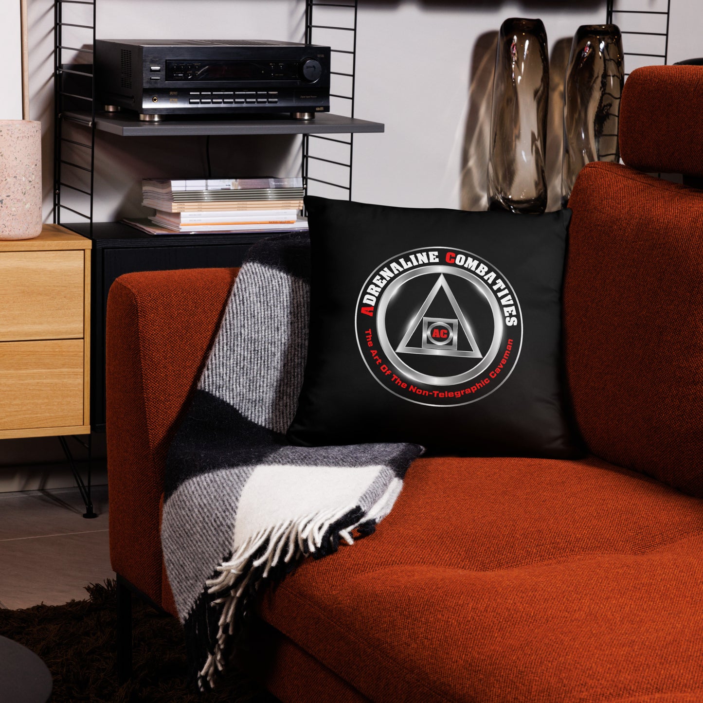 Basic Pillow - Black - Adrenaline Combatives - Logo