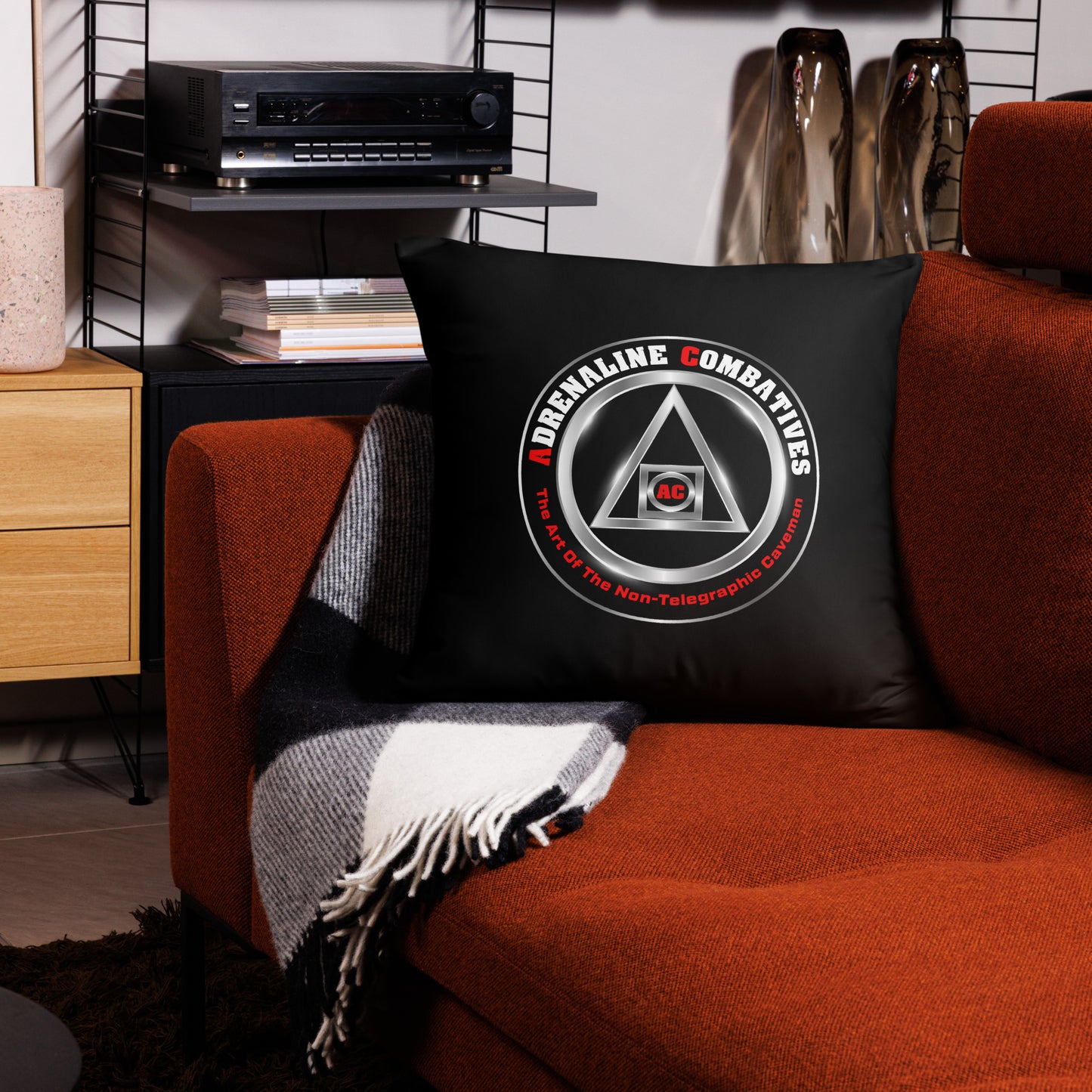 Basic Pillow - Black - Adrenaline Combatives - Logo