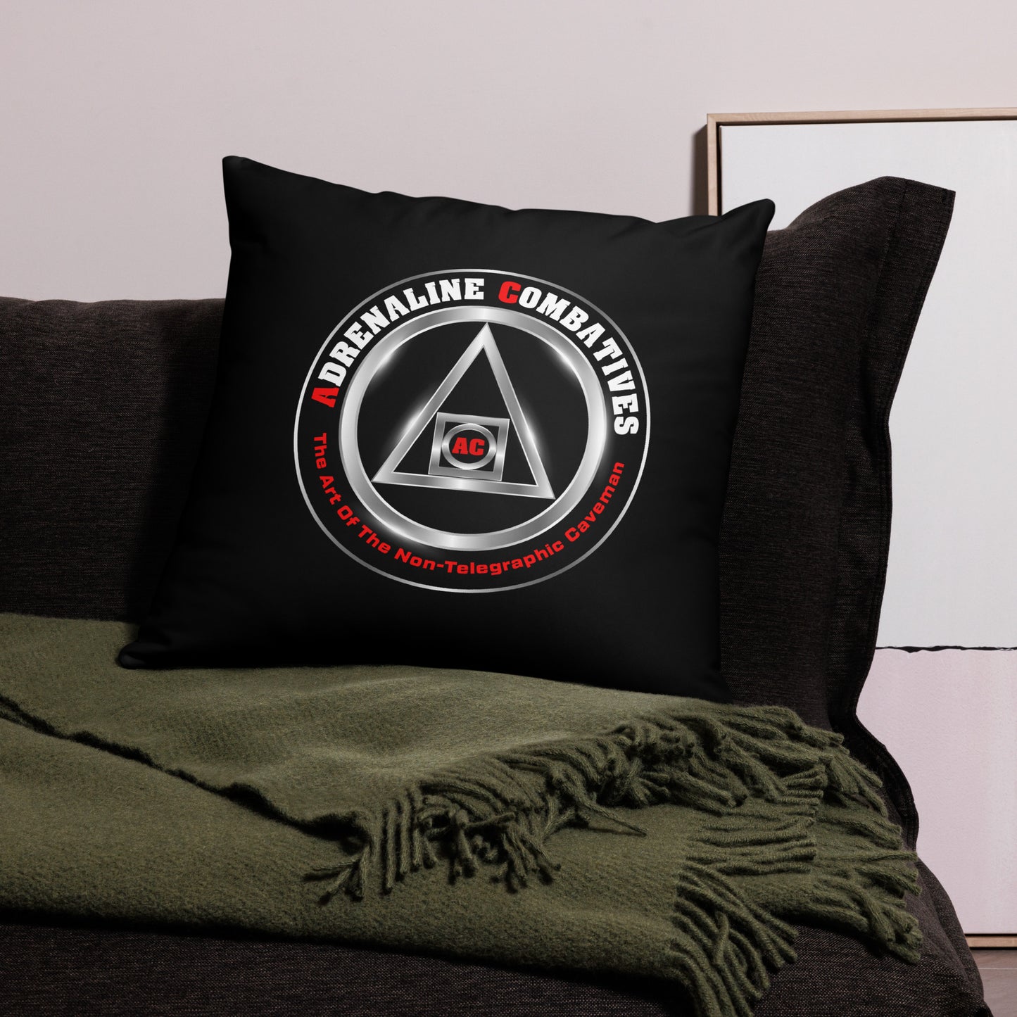 Pillow Case - Black - Adrenaline Combatives - Logo