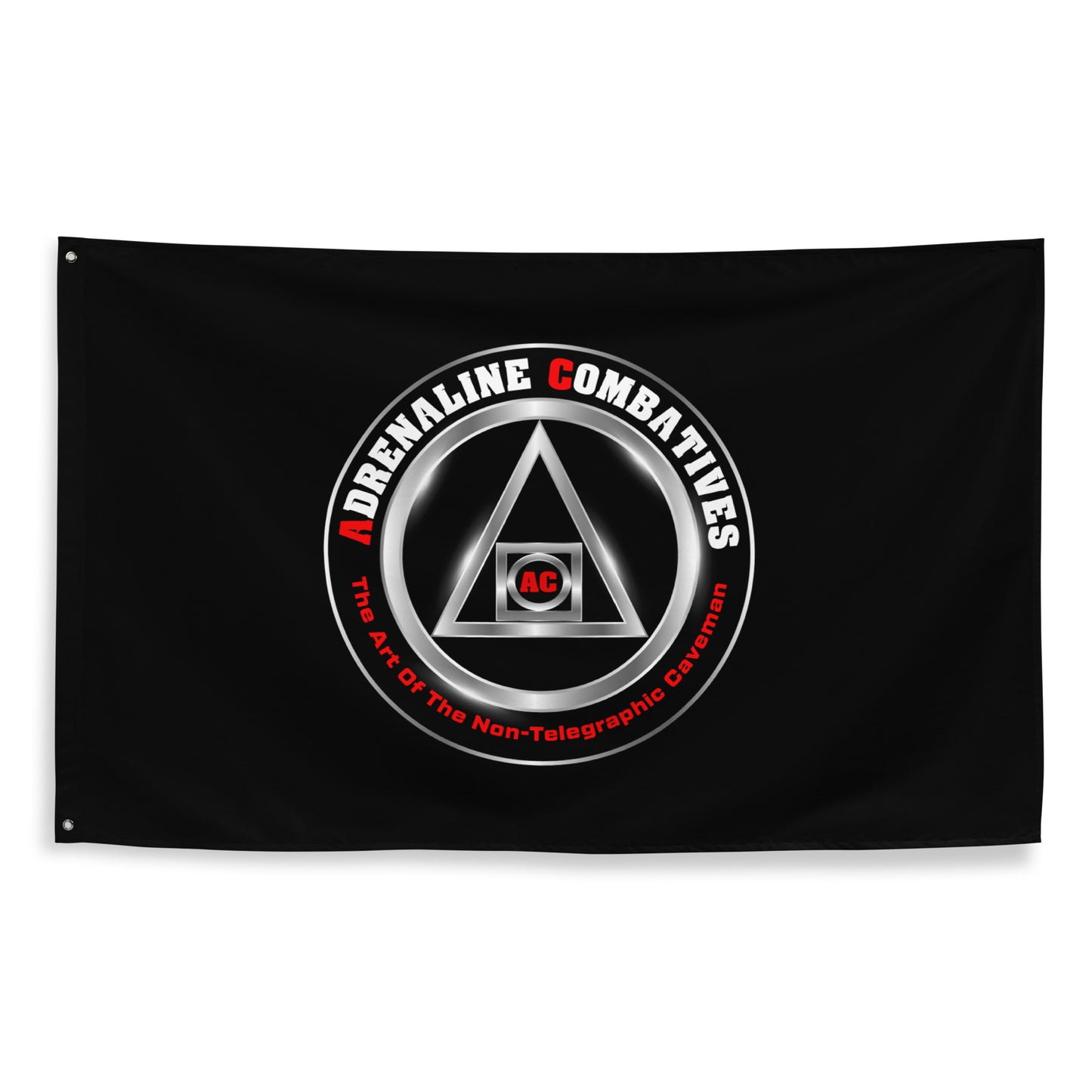 Flag - Black - Adrenaline Combatives - Logo