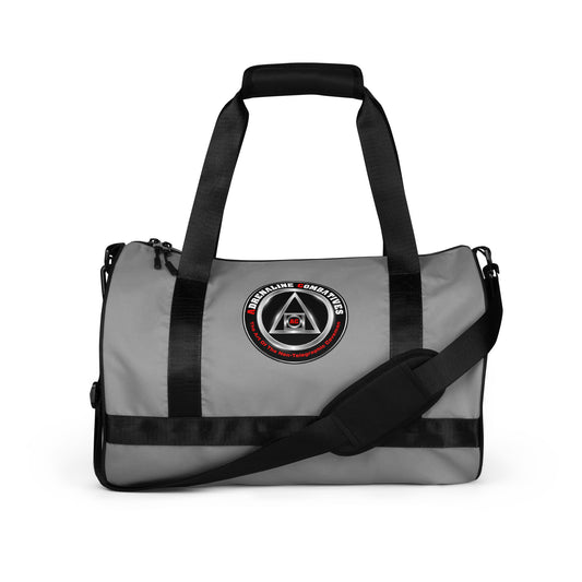 All-over print gym bag - Grey - Adrenaline Combatives - Logo