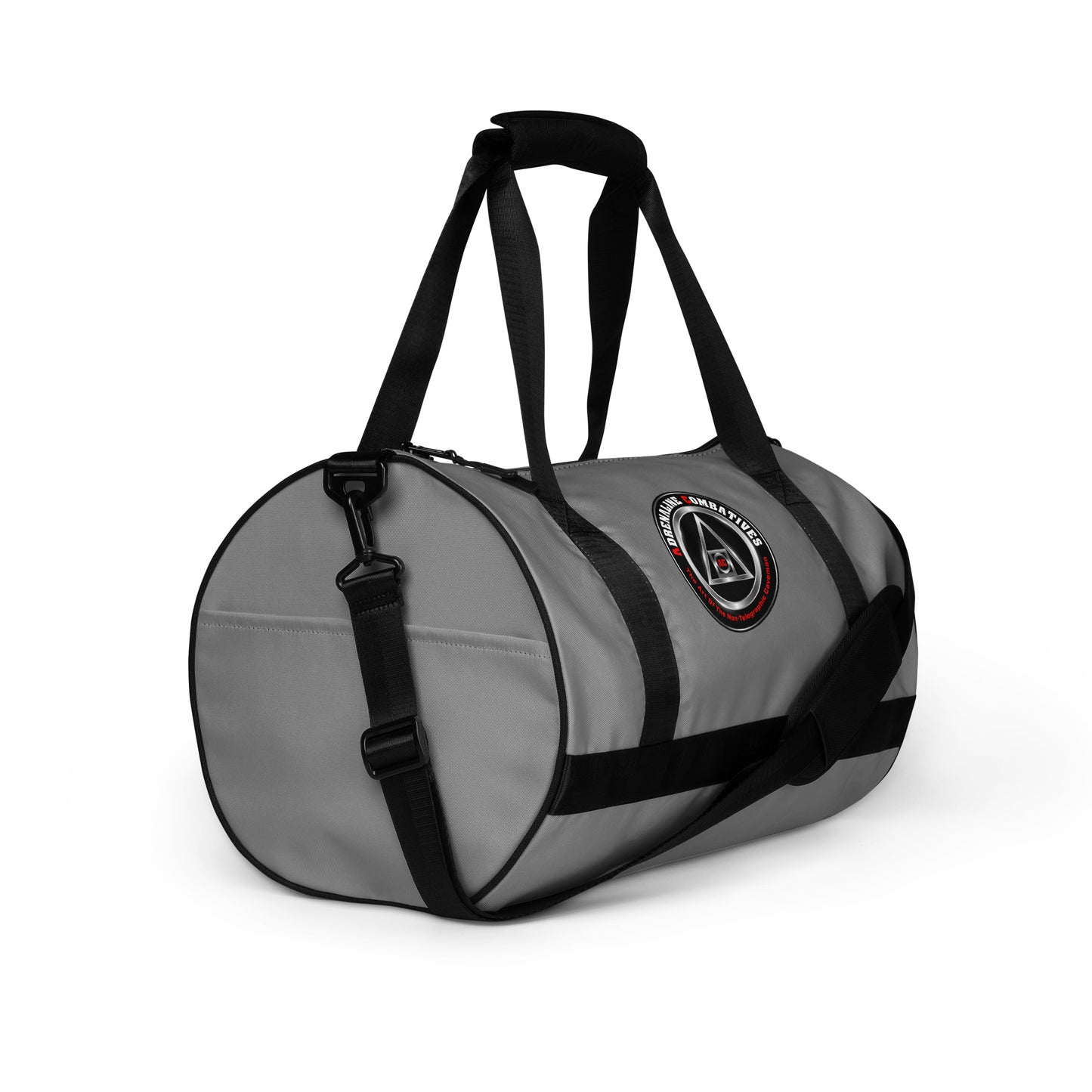 All-over print gym bag - Grey - Adrenaline Combatives - Logo