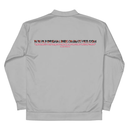 Unisex Bomber Jacket - Adrenaline Combatives - Jordan Peterson Quote: “A good man is a very dangerous man who has that under voluntary control"