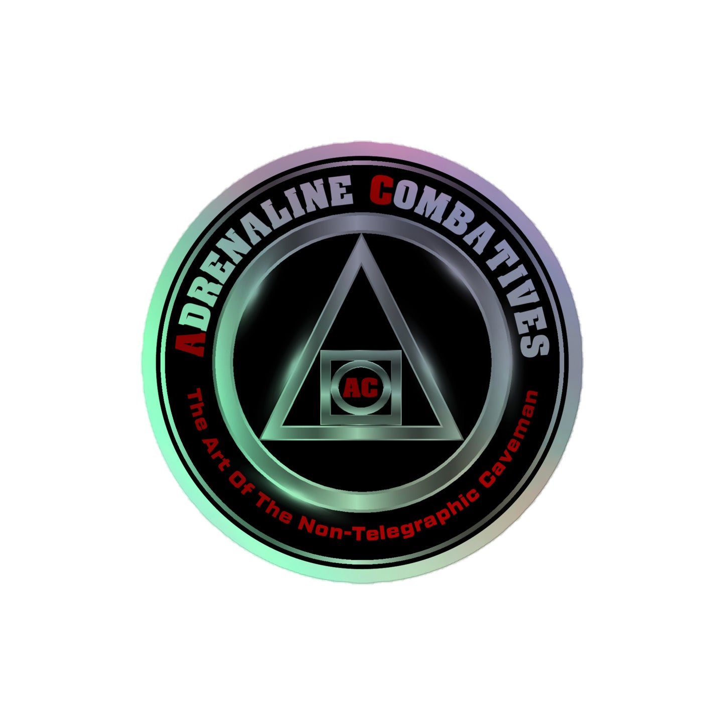 Holographic stickers - Adrenaline Combatives - logo