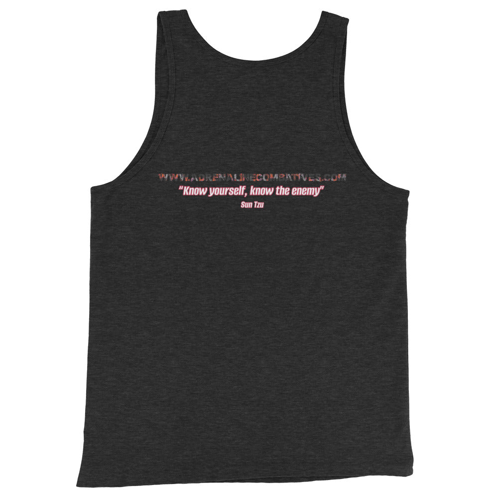 Unisex Tank Top - Adrenaline Combatives - Sun Tzu Quote: “Know yourself, know the enemy”