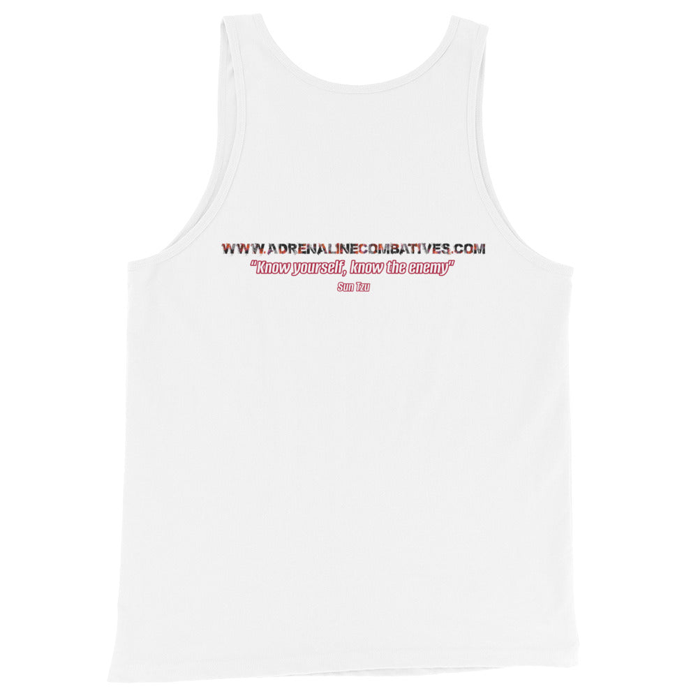 Unisex Tank Top - Adrenaline Combatives - Sun Tzu Quote: “Know yourself, know the enemy”