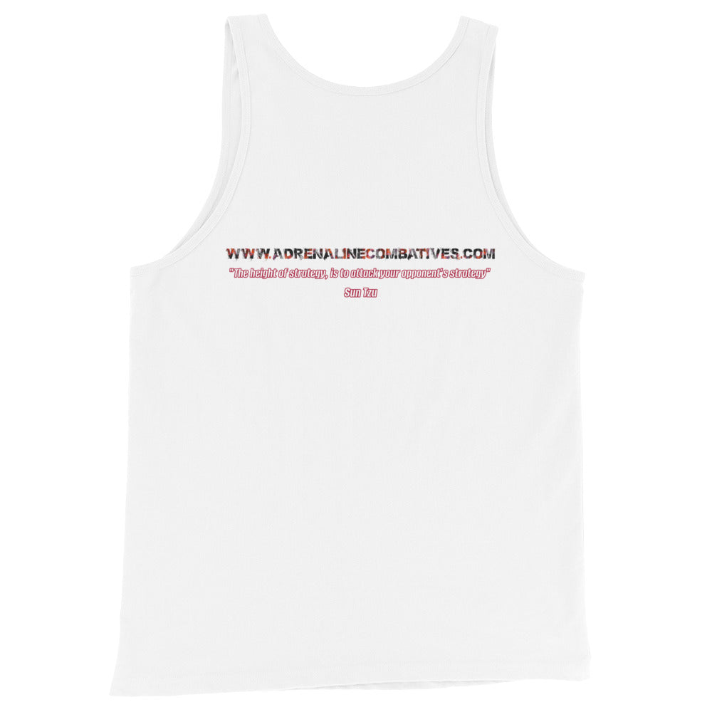 Unisex Tank Top - Adrenaline Combatives - Sun Tzu Quote: "The height of strategy, is to attack your opponent's strategy"