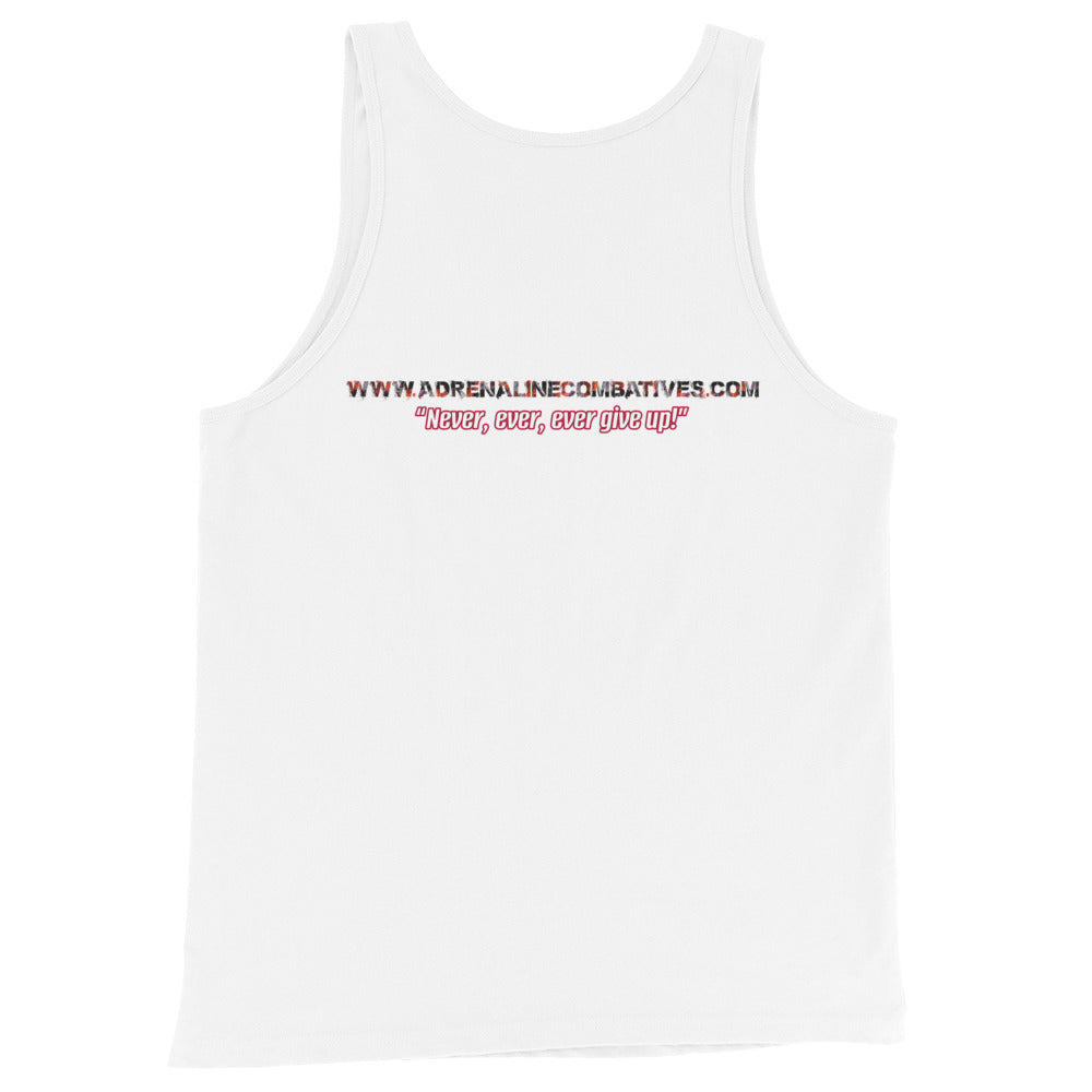 Unisex Tank Top - Adrenaline Combatives - Quote: “Never, ever, ever give up!”