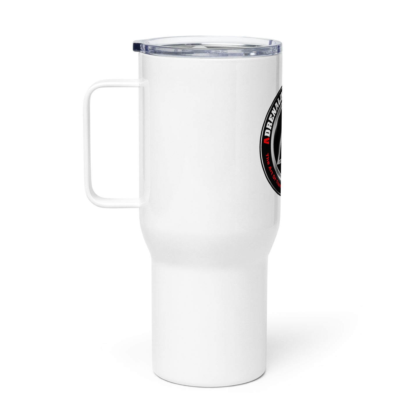 Travel mug with a handle - Adrenaline Combatives - Logo