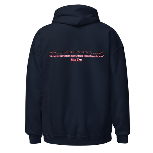 Unisex Hoodie - Adrenaline Combatives - Sun Tzu Quote: "Victory is reserved for those who are willing to pay its price"